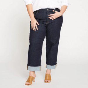 Universal Standard Stevie High Rise Cuffed Straight Leg Jeans  - Size 20 - NWT!